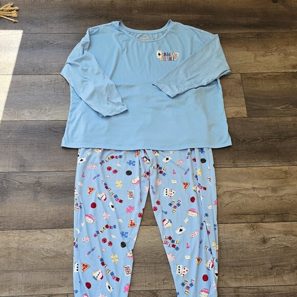 Women's Long Sleeve Tee and Jogger Pajama Set, Size: 2X 18W-20W - Picture 2 of 14
